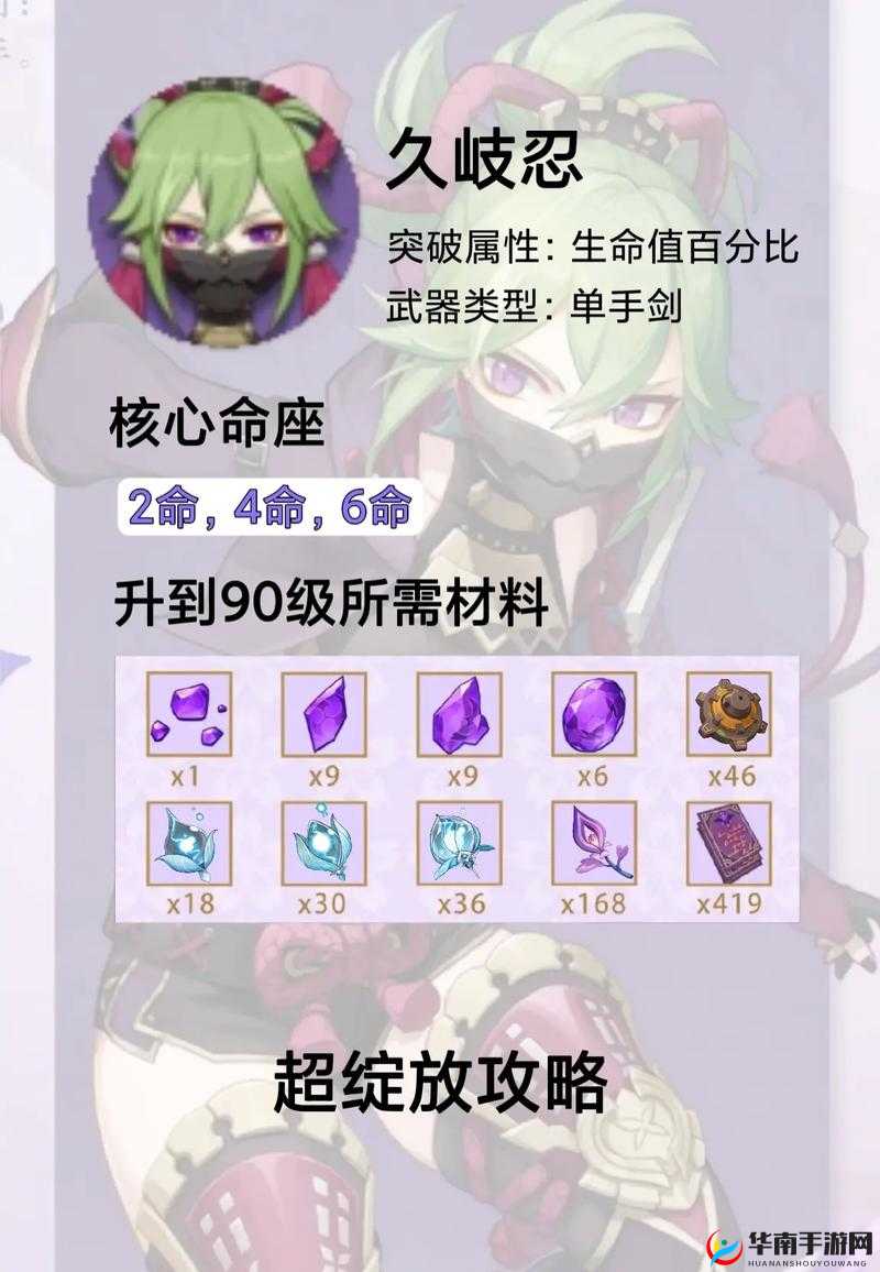 《原神》久岐忍培养指南：配装思路与圣遗物推荐