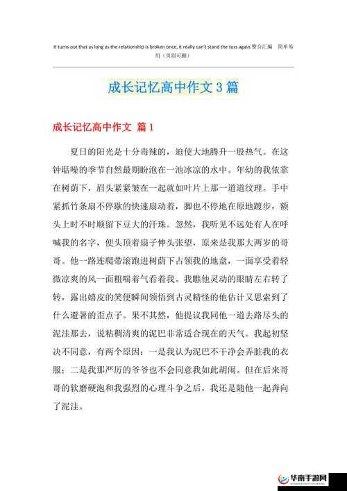 乐乐的高中生活日记：青春成长的时光记忆