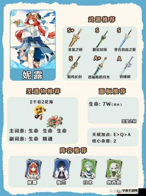 关于原神妮露角色的星级览：深度解析妮露星级与角色定位的详细解读