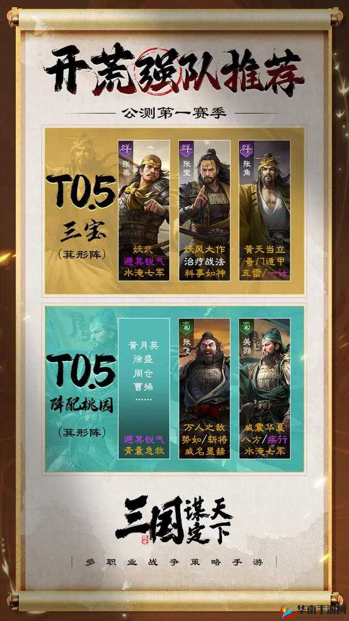 以三国为背景的策略游戏三国谋定天下公测，武将强度排行榜震撼发布