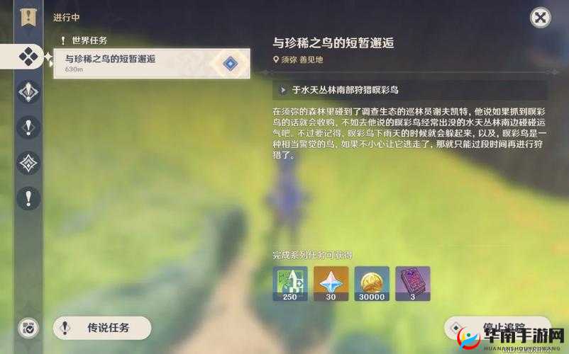 原神：与珍稀之鸟的短暂邂逅任务攻略指南
