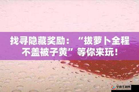 请盖好被子，不要在床上拔萝卜