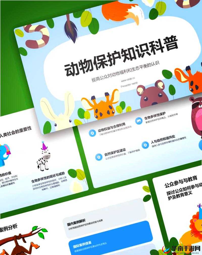 人与动物和谐共生：PPT 模板免费分享