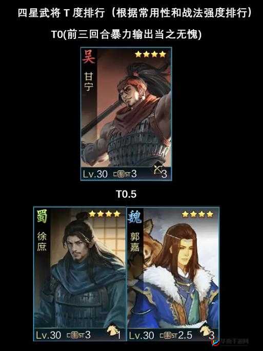 率土之滨四星武将PK精选策略，构建你的无懈可击不败之师指南